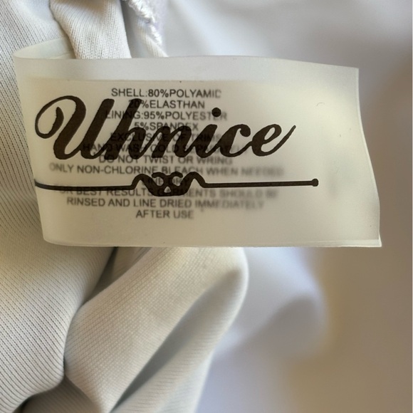 Uhnice 4XL NWT black and white striped athletic one piece bathing suit swim - Picture 3 of 10